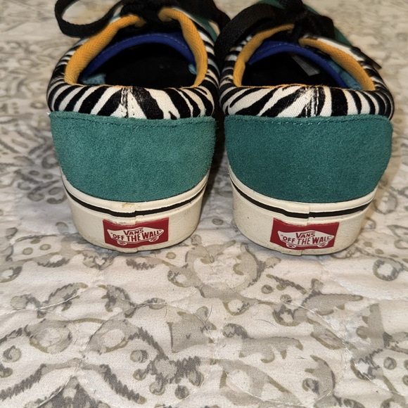 VANS Comfycush Zebra Print Suede Teal Blue Sneakers Men’s US 4.5 women’s US 6 - Picture 5 of 6